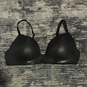 Victoria's Secret Shimmering Metallic Black Wireless Bra